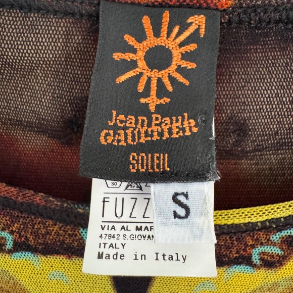 Jean Paul Gaultier Soleil FUZZI Long Sleeve Mesh Top - Picture 3 of 5
